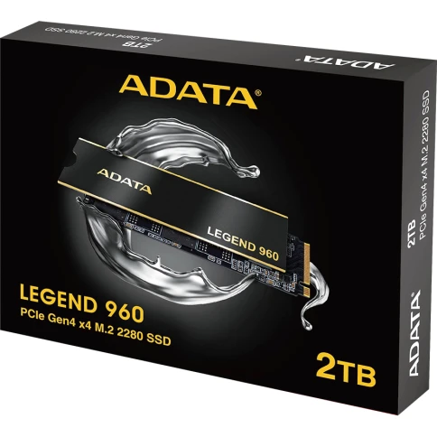 Твердотельный накопитель/ ADATA SSD LEGEND 960, 2000GB, M.2(22x80mm), NVMe 1.4, PCIe 4.0 x4, 3D NAND, R/W 7400/6800MB/s, IOPs 750 000/630 000, DRAM buffer 2000MB, TBW 1560, DWPD 0.43, with Heat Spreader (5 лет) фото 9