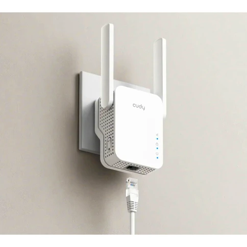 Усилитель Wi-Fi/ N300 Wi-Fi Mesh Repeater, AP mode,  300Mbps at 2.4GHz, 802.11/b/g/n,  1 10/100Mbps Port,  WPS button, Intelligent Signal Light, Access Control, LED control, Cudy APP фото 8