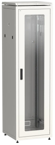 Шкаф сетевой 19" LINEA N 33U 600х800 мм стеклянная передняя дверь серый фото 3