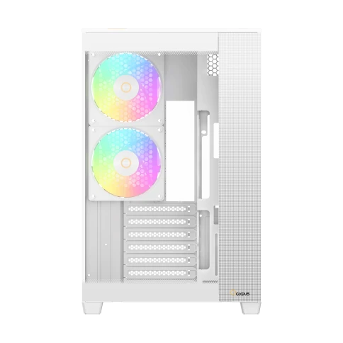 Корпус ПК без блока питания/ Case Ocypus Delta C74 WH ARGB, Midi-Tower, TG, 2x120mm ARGB, 2xUSB-A 3.0 + 1xUSB-C 3.1, ATX, mATX, mITX White фото 2