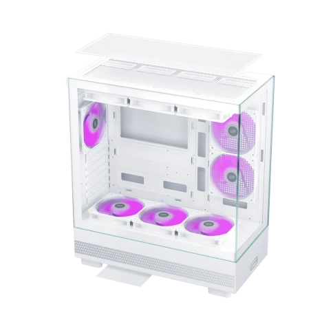 Корпус без блока питания/ Case PCCooler C3 Q500 WH, Midi-Tower, TG, no fans, 1xUSB 3.0 + 1xUSB 2.0 + 1xUSB-C, ATX, mATX, mITX White фото 7