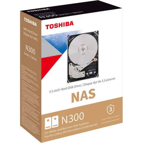 Жесткий диск/ HDD Toshiba N300 NAS SATA3 3.5" 12TB 7200 512Mb 6Gb/s 1 year warranty (replacement ST12000VN0008, WD120EFGX, WD120EFBX, WD101EFBX) фото 3