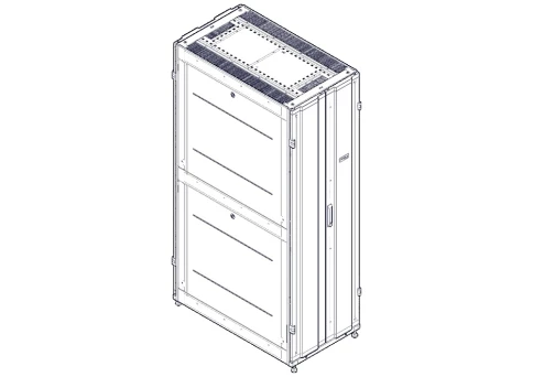 Шкаф Systeme Electric, серия Uniprom, 42U-600/1070, боковые панели 4шт, черный фото 7