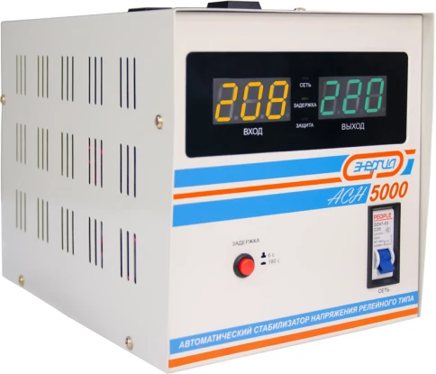 Стабилизатор  АСН- 5000  ЭНЕРГИЯ с цифр. дисплеем/ Stabilizer ASN-5000 ENERGY with numbers. display фото 5