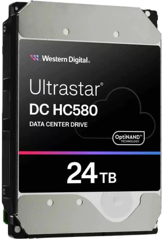 Жесткий диск WD SATA-III 24TB 0F65101 WUH722424ALE604 Server Ultrastar DC HC580 4KN (7200rpm) 512Mb 3.5" фото 3