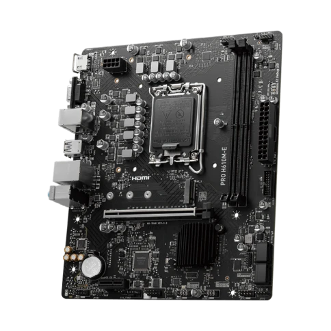 Материнская плата/ MB MSI INTEL H610 s1700, 2xDDR5(96GB), D-SUB/HDMI 1.4, 1xPCIe 4.0x16, 1xPCIe 3.0, 1xLAN, 4xSATA 6Gb/s, 1xM.2, 2xUSB 3.2, 4xUSB 2.0, 1xPS/2, mATX фото 4