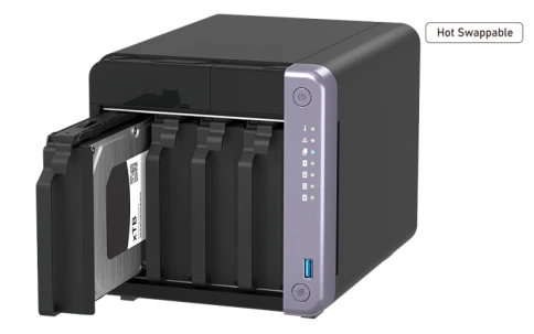 Сетевое хранилище без дисков/ SMB QNAP TS-432X-4G 4-bay 3.5" desktop NAS, AL524 4C 2.0GHz, 4GB DDR4 RAM (max 16GB), 1 x 10GbE SFP+, 2 x 2.5GbE, 1 x PCIe Gen3, 2 x USB 3.2 Gen1 фото 6