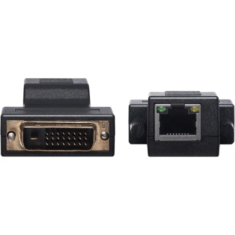 Передатчик/ SC&T Комплект для передачи DVI-сигнала по витой паре CAT5e/6, DE01ET (DVI-I) + DE01ER (DVI-I), до 70м фото 1