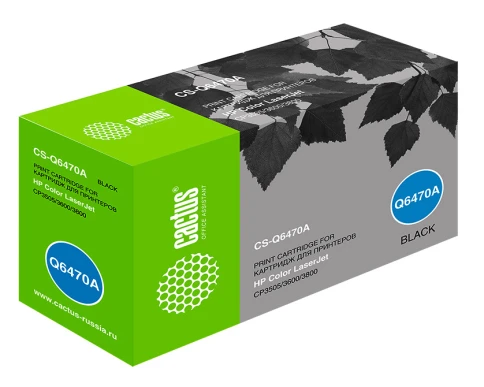 -/ Картридж лазерный Cactus CS-Q6470A Q6470A черный (6000стр.) для HP CLJ CP3505/3600/3800 фото 4