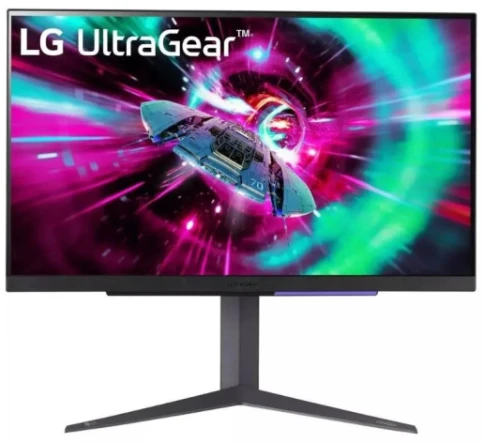 Монитор LG LCD 27GR93U-B/ LG UltraGear 27GR93U-B 27" IPS monitor, 3840x2160, 400cd/m2, 16:9, 1мс (GtG), HDMIx2, DP, Audio out, USB hub, 144Hz, 178/178, внешний БП, FreeSync Premium, HDR 10, DisplayHDR™ 400, HAS, VESA (100x100 мм) фото 1