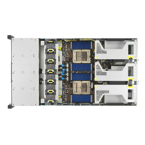 Серверная платформа/ ASUS RS720A-E13-RS24G, 2U, 2x  SP5 (LGA 6096P) TDP 360W, 24x DDR5 6400, 24 x 2.5" hsb NVME, 6 x PCIe gen5 x8, 2x PCIe gen5 x16, 2x OCP3.0 gen5 x16 (SFF), no LAN, 1+1 Redundant 3200W фото 8