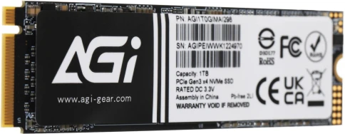 Твердотельный накопитель AGi PCIe 3.0 x4 1TB AGI1T0GIMAI298 AI298 M.2 2280 фото 5