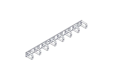 Вертикальный кабельный организатор Systeme Electric, серия Uniprom, 2x8 колец, цвет черный фото 5