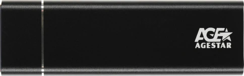 Внешний корпус SSD AgeStar 3UBNF5C SATA III USB 3.0 USB 3.0 Type-С алюминий черный M2 2280 B-key фото 2
