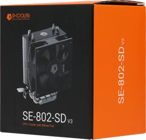 Кулер ID-Cooling SE-802-SD V3 Soc-AM5/AM4/1200/1700/1851 черный 3-pin 23dB Al+Cu 95W 290gr Ret [SE-802-SD V3] фото 10