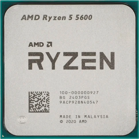 Процессор/ CPU AM4 AMD Ryzen 5 5600 (6C/12T, 3.5/4.4GHz, 32MB, 65W) OEM фото 1