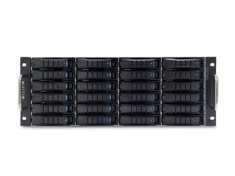 Серверная платформа/ SB402-VG, 4U, 2xLGA-3647, 36xSATA/SAS HS 3,5/2,5" universal bay + 2* 7mm 2.5" rear HS bay, Virgo ( 2xs3647 up to 165W, C622, 12xDDR4 DIMM, 2x10GbE SFP+, LSI 3008 SAS IOC (RAID 0/1/1E/10), dedicated BMC port, AST2500), 12G 24 фото 2