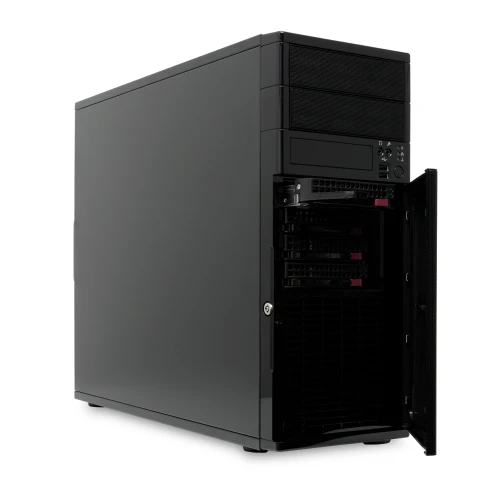 Серверный корпус/ 4-trays Workstation Chassis 2 x 5.25" drive bays 4 x 3.5" swappable HDD trays; 4-port 6 Gbps SAS/ SATA to SATA HDD; no PSU onboard (AC-PS7500 optional) фото 2