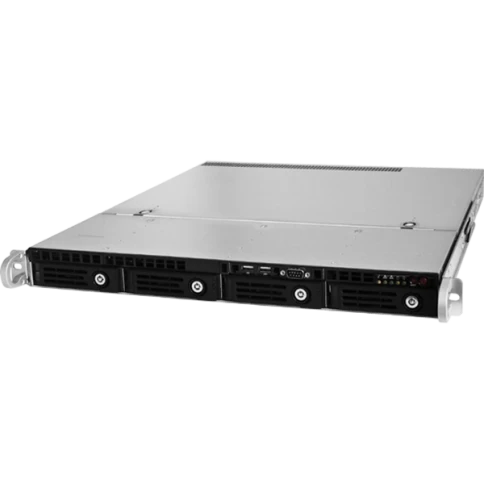 Серверный корпус/ 1U chassis; Mini-ITX, Micro-ATX, ATX MBs; 4 x 3.5" SAS/SATA HDD Trays; 2 x USB 3.0; 1 x COM port (Front); 1 x HF expansion slot; RPS600Wt (1+1), Slide Rail: AC-R56 фото 1