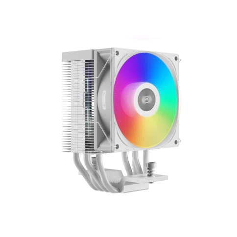 Кулер для процессора/ CPU Cooler PCCooler R400 ARGB WH (180W, 4-pin PWM, 133mm, Al/Cu, 4x6mm, ARGB, 1x92mm, 40.94CFM, 30dBA, 2200RPM, S: 1851/1700/1200/115X, AM5/AM4, white) фото 2