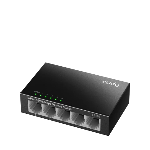 Коммутатор/ 5-Port 10/100 Mbps Desktop Switch, 5 10/100M RJ45 Ports, Loop Detection, Metal Case, Power Saving, Plug & Play фото 2