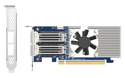 сетевая карта/ QNAP QXG-100G2SF-CX6 Dual Port 100 GbE SFP28 Network Card PCIe Gen4 x16 фото 6