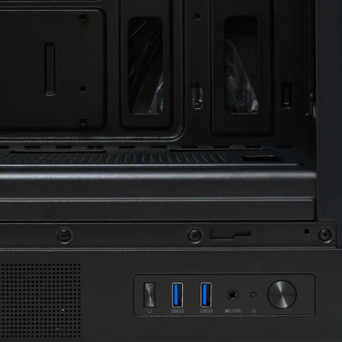 Корпус без блока питания/ Case HSPD M310, Mesh Mini-tower, Black, TG, 0.4 SPCC, 3x120mm ARGB (Orbis F1) mATX, mITX 180/280/160mm 1x2.5", 1x3.5", 4xPCI 2xUSB-A 3.0 452x277x418mm фото 8