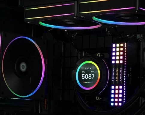 Система водяного охлаждения ID-Cooling SL360 ARGB Soc-AM5/AM4/1200/1700/1851 черный 4-pin 14-30dB Al+Cu LCD 350W Ret [SL360] фото 11