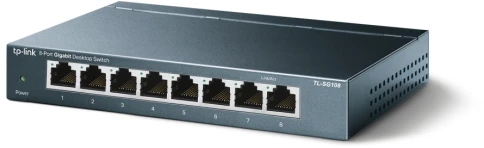 Коммутатор/ 8-port Desktop Gigabit Switch, 8 10/100/1000M RJ45 ports, metal case фото 2