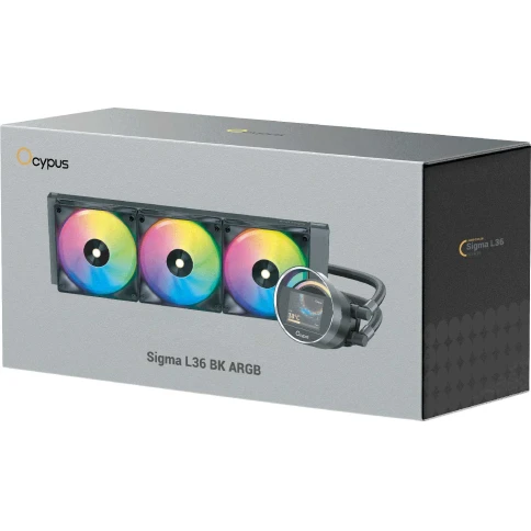 Система жидкостного охлаждения/ Water Cooling System Ocypus Sigma L36 BK ARGB (300W, 360mm, LED, Black, ARGB/ Fans: 3x120mm, 73CFM, 2000RPM/ Pump height 99mm, 27dBA, 3100RPM, Rad thickness 27mm/ S: 1851, 1700, 1200, 115X, AM5, AM4) фото 8