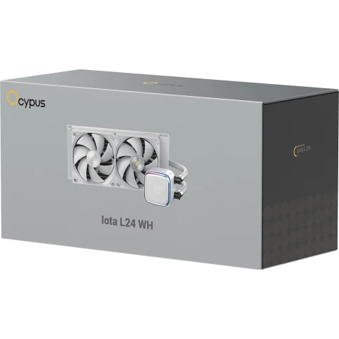 Система жидкостного охлаждения/ Water Cooling System Ocypus Iota L24 WH (280W, 240mm, LED temp, White, ARGB Pump, Fans: 2x120mm, 77CFM, 2000RPM/ Pump height 65mm, 27dBA, 3100RPM, Rad thickness 27mm/ S: 1851, 1700, 1200, 115X, AM5, AM4) фото 8