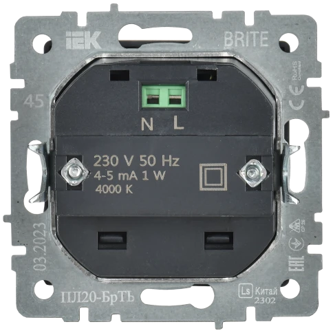 BRITE Подсветка LED встраиваемая ПЛ20-БрТБ бр. IEK фото 3