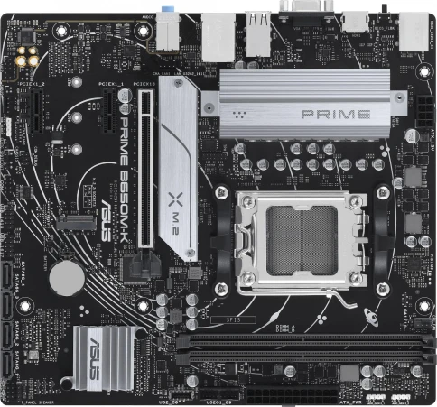 Материнская плата ASUS PRIME B650M-K SocketAM5 AMD B650 2xDDR5 mATX AC`97 8ch(7.1) 2.5Gg RAID+VGA+HDMI [PRIME B650M-K] фото 1