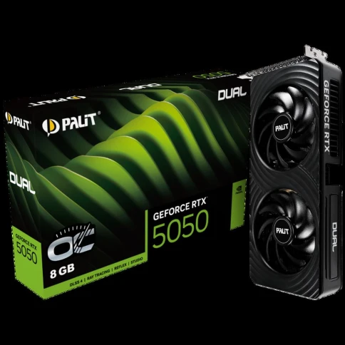 Видеокарта Palit PCI-E 5.0 PA-RTX5050 DUAL OC NVIDIA GeForce RTX 5050 8Gb 128bit GDDR6 2317/20000 HDMIx1 DPx3 HDCP Ret фото 8