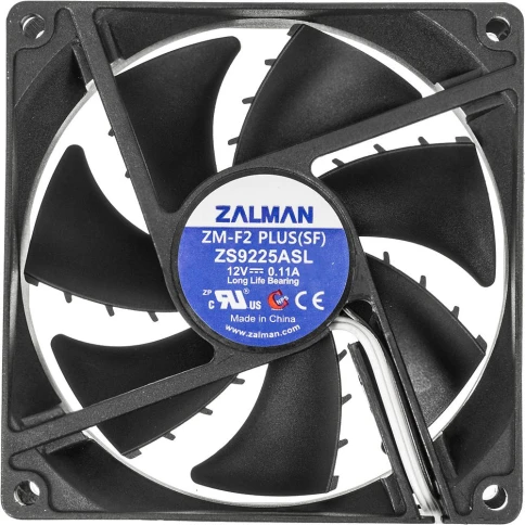 Вентилятор для корпуса Zalman ZM-F2 Plus (SF) 90х90x25 черный 3-pin 23дБ Ret [ZM-F2 PLUS (SF)] фото 1