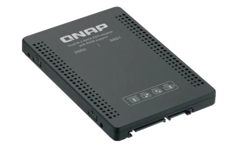 Адаптер/ QNAP QDA-A2MAR HDD/SSD drives adapter 2 x M.2 2280 SATA SSD -> 1 x SATA 2.5" , Transfer rate 6 Gb/s. Supports RAID 0, 1, JBOD. w/o HDD фото 4
