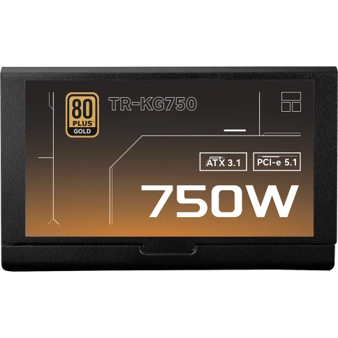 Блок питания 750W/ Power Supply Thermalright, 750W 80+ Gold (ATX, 3.1, PCIe 5.1, Full modular, 1x24(20+4)pin, 2xCPU 8(4+4)pin, 2xPCIe*2 8(6+2)pin, 1x12V-2x6, 8xSATA3, 3xMOLEX4pin, Active, 120x120mm, 150x140x86mm, APFC, OVP, UVP, SCP, OCP, OTP, OPP, black) фото 1