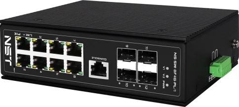 Промышленный управляемый (L2+) PoE коммутатор Fast Ethernet/ Промышленный управляемый L2 PoE коммутатор Fast Ethernet на 8 FE RJ45 PoE + 4 GE SFP порта. Порты: 8x10/100Base-T, 4x100/1000Base-X. Порты PoE: 1-2 - до 90W (IEEE 802.3af/at/bt),3-8 - до 30W (IE фото 3