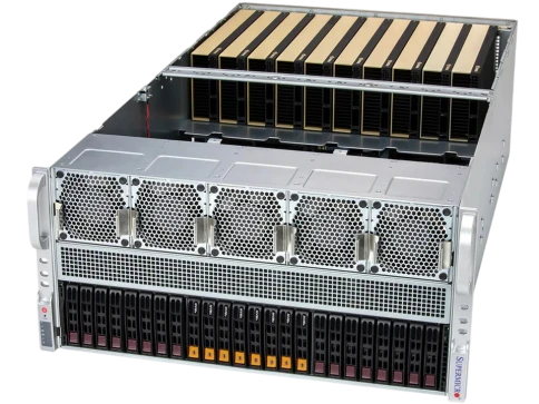 Платформа для сервера/ SuperServer AS-5126GS-TNRT2 5U (2x Socket SP5 up 500W, 24x DDR5 6400, 2x 2.5" SAS/SATA3 + 8x NVMe 2.5" Hot-Swap, 13x PCI-E x16 (up to 10x GPU), 2x 10GbE, 6x2700W, IPMI) фото 1
