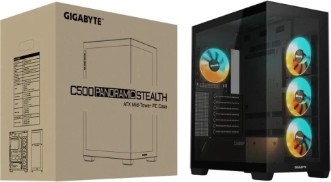 Корпус Gigabyte GB-C500P ST черный ATX 6x120mm 3x140mm 2xUSB3.0 audio bott PSU [28300-C500B-1CKR] фото 8