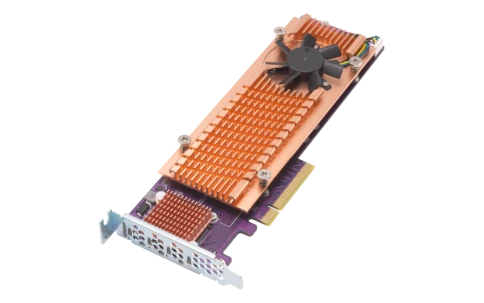 Плата расширения/ QNAP QM2-4S-240 Quad M.2 SATA SSD expansion card; supports up to four M.2 2280 formfactor M.2 SATA SSDs; PCIe Gen2 x4 host interface; Low-profile bracket pre-loaded, Low-profile flat and Full-height are bundled фото 1