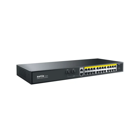 Коммутатор/ Коммутатор Netis P124GH (L2) 24x100Мбит/с 2x1Гбит/с 1xКомбо(1000BASE-T/SFP) 1SFP 24PoE 24PoE+ 360W н фото 4