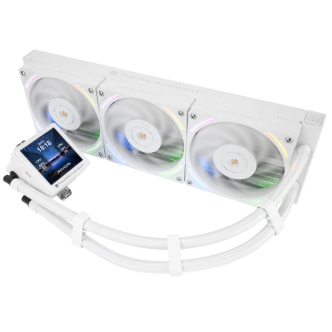 Система жидкостного охлаждения/ Water Cooling System Thermalright Frozen Vision 360 V2 (360mm, LED, White, ARGB/ Fans: 3x120mm, 69CFM, 27dBA, 2150RPM/ Pump height 60mm, 23dBA, 3000RPM, Rad thickness 27mm/ S: 1700, 1200, 1851, 115X, 2011, 2066, AM5, AM4) фото 5