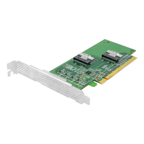 Адаптер для SSD/ PCIe x16 to Two SlimSAS SFF-8654 8i Adapter фото 3
