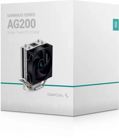 Кулер Deepcool AG200 Soc-AM5/AM4/1200/1700/1851 черный 4-pin 18-31dB Al+Cu 100W 304gr Ret (R-AG200-BKNNMN-G) [R-AG200-BKNNMN-G] фото 10