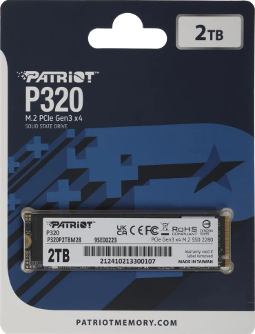 Твердотельный накопитель Patriot PCIe 3.0 x4 2TB P320P2TBM28 P320 M.2 2280 [P320P2TBM28] фото 5