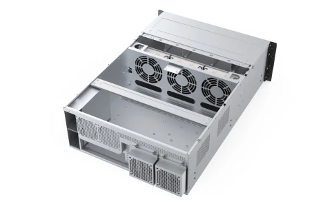 Серверный корпус/ Server case YCC YRM-46508A0, 4U, E-ATX, 8x3,5"/2,5" hotswap HDD bays, SAS/SATA 12GB/s  minisasHD backplane, 3x12038 PWM front fans, 2x8038 PWM rear fans, 2xUSB 3.0, 11xFHFL PCIe slots, depth 650mm, CRPS 1+1 2000W (2*CRPS2000D2) фото 2