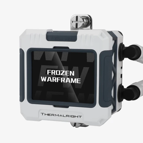 Водяное охлаждение для процессора/ Water Cooling System Thermalright Frozen Warframe 420 ARGB (420mm, LED, White, ARGB/ Fans: 3x140mm, 88.7CFM, 29.8dBA, 1750RPM/ Pump height 60mm, 23dBA, 3000RPM, Rad thickness 27mm/ S: 1851, 1700, 1200, 115X, 2011, 2066, фото 2
