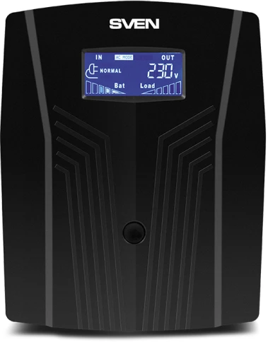 ИБП SVEN Pro 1500 (LCD, USB), линейно-интерактивный, автоматический стабилизатор напряжения, 1500Вт, 900Ва, 3 евророзетки, USB, RJ-45, черный, габариты 140?350?175мм, 10кг./ UPS SVEN Pro 1500 (LCD, USB), linear-interactive, automatic voltage regulator, 15 фото 2