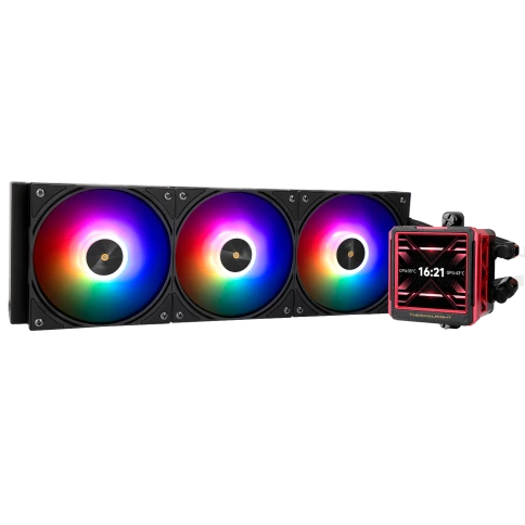 Водяное охлаждение для процессора/ Water Cooling System Thermalright Frozen Warframe 360 Ultra Black Argb (360mm, Black, ARGB/ Fans: 3x120mm, 70.84CFM, 22.1dBA, 2000RPM/ Pump height 60mm, 23dBA, 3000RPM, Rad thickness 27mm/ S: 1200, 1700, 1851, 2011, 2066 фото 1